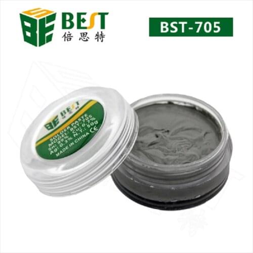 Solder Paste BST-705 50g Strong Adhesive Lead Free Silver With Silver Tin Soldering Flux Welding Flux Welding Solder Paste