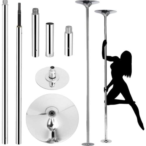 Professional Golden 360 Stripper Pole Dance Spin Pole Removable Home Fitness Exercise Training Pole 45mm X POLE Kit Freeshipping