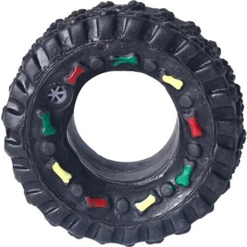 Rubber Dog Chew Toys Dog Small Tire Chewing Teeth Toy Toothbrush Teeth Cleaning Toy Pet Dog Supplies Hot Pet Supply Tool