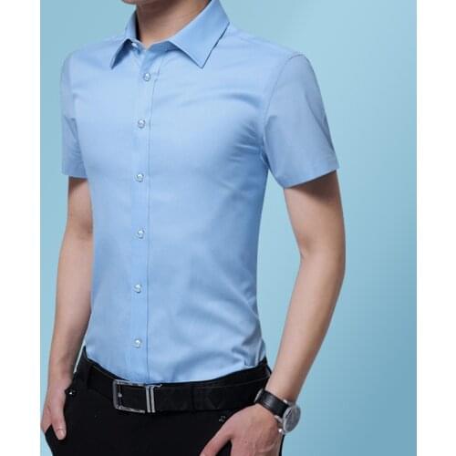 2020 New Fashion Men Shirts Casual Social Business Short Sleeve Mens Shirt Soft Comfortable Brand Clothing Plus Size 5XL