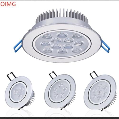 Dimmable round downlight 3W/6W/10W/14W/18W/24W LED ceiling spotlight embedded high-power Ceiling lamp Spot Light AC85-265V