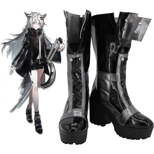 Arknights Lappland Cosplay Boots High Heel Shoes Custom Made for Unisex