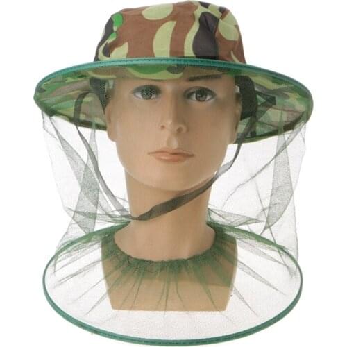 Mesh Face Mask Hat Keeping Insects Bee Flying Face-Protector Beekeeper Fishing K92F