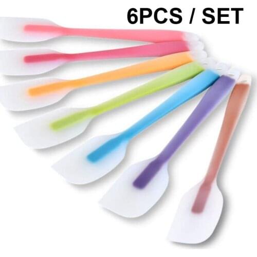 6 Pieces Silicone Spatulas, Heat Resistant Rubber Spatula for Scrape Butter Cream Avocado, Cake Small Spatulas Non Stick