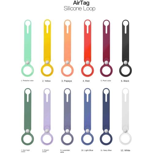 Silicone Protective Case For Apple Airtags Anti-lost Keychain For Air Tags Location Tracker Ring Buckle AirTag Silicone keychain