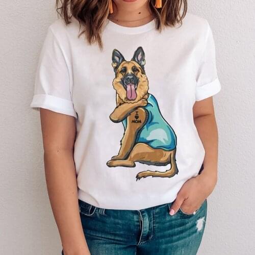 Women Graphic Dog Cartoon Kawaii Pet Sweet Fashion Animal 90s Clothes Lady Tees Print Tops Clothing Female Tshirt T-Shirt