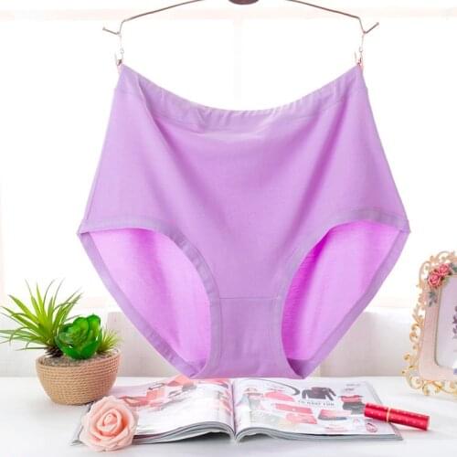 AQ223 Breathable Cotton Plus Size Panties Women Seamless Panty Big Size Briefs High Waist Underwear 5XL
