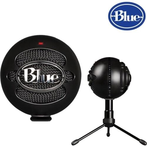 100% original Blue Snowball Ice condenser microphone computer cardioid black color, crystal clear sound, professional quality