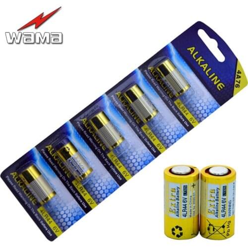 100pcs/20pack Wama 4LR44 6V Dry Alkaline Batteries Cells Car Remote Toys Calculator 4AG13 L1325 4A76 Battery Drop Ship New