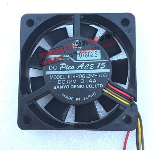 109P0612MH703 6015 12V 0.14A 6CM 4 wire PWM dual ball bearing chassis fan