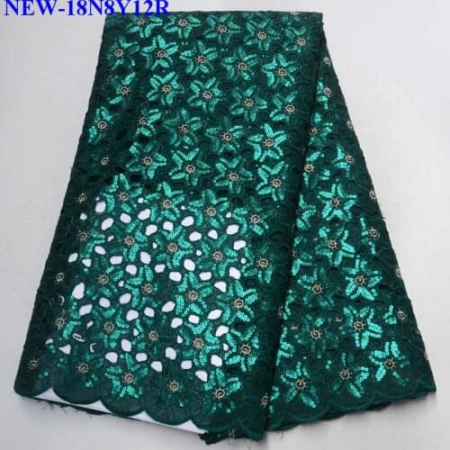 2018 Latest African Laces Embroidered French Tulle Net Lace Fabrics For Wedding Dress With sequins Guipure Lace Fabric LD005