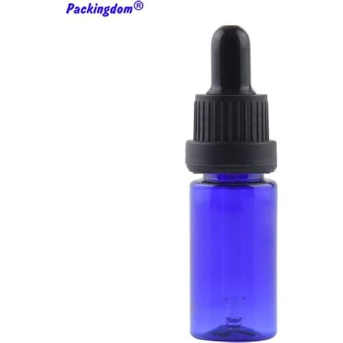 50pcs Colored Dropper Bottle Empty Black White Neck Pipette Head Makeup Cosmetic Essential Oil Tube Sample Bottles Plastic 10ml