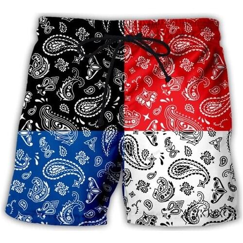 Bandana Pattern 3D Print Causal Clothing New Fashion Men Women Shorts Plus size S-7XL