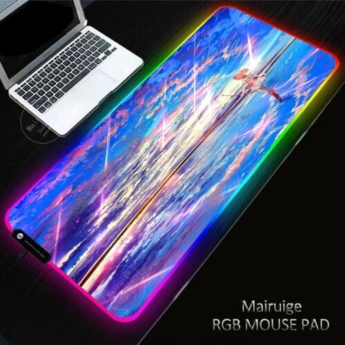 Puella Magi Madoka Magica RGB Gaming Anime Large Mouse Pad Computer Gamer Mousepad Rubber No-slip Mat PC Laptop Keyboard Desk