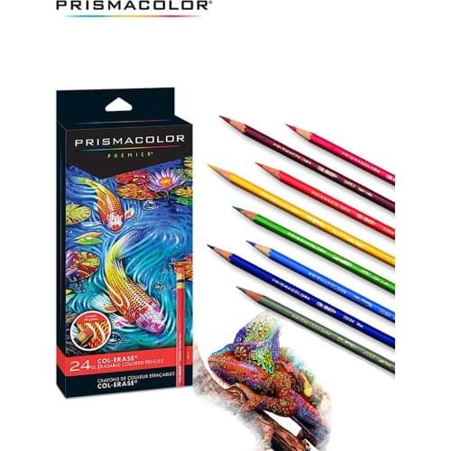 Prismacolor Color Pencil Lead Erasable 24 Colors Lapis De Cor Adult Professional Art Lapices Hand-Painted Painting Lapice Brush