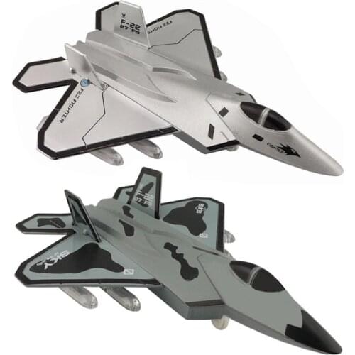 Airplane Model Toys Alloy Pull Back Fighter Plane with Flashlight for Boy Gift