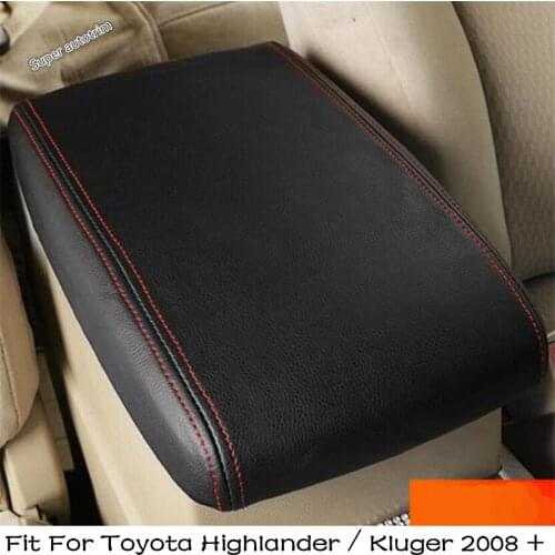 Lapetus Center Armrest Container Storage Box Holster Pad Mat Protection Cover Kit Fit For Toyota Highlander / Kluger 2008 - 2013