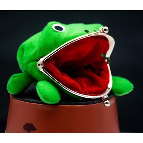 Cartoon green Frog Coin Purse Wallet Pouch Anime Fluff Clutch Cute big mouse animal Coin Holder for Adult Kids Girls Plush Toys