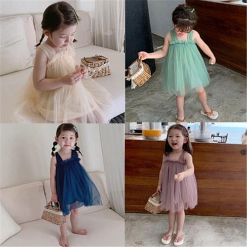 Baby Girls Summer Mesh dress 2019 New Girl Kids Fairy Beautiful Princess Dresses childrens clothing Party Birthday Vestidos
