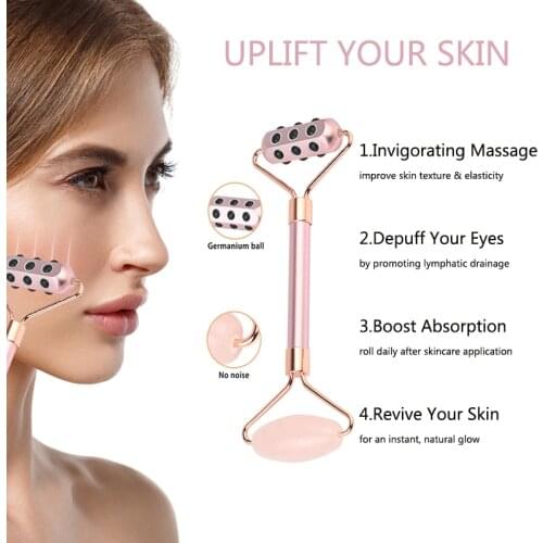 Massager For Face Jade Roller Facial Skin Care Tools Natural Gouache Scraper Body Back Beauty Slimming Massagers Roller Set