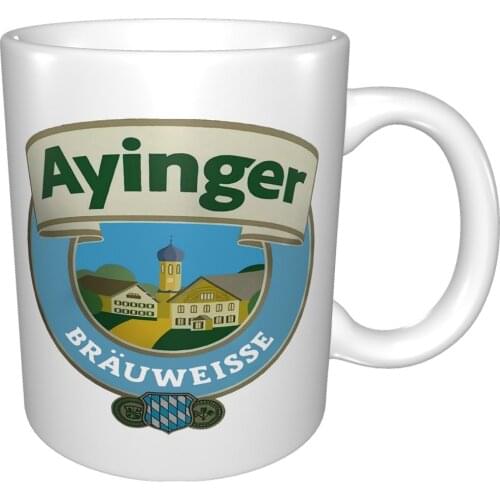 New Popular Ayinger Beer Brewery Ale Promo Mug Coffee Cup Coffee Mug Mom And Daughter Skull Bottle