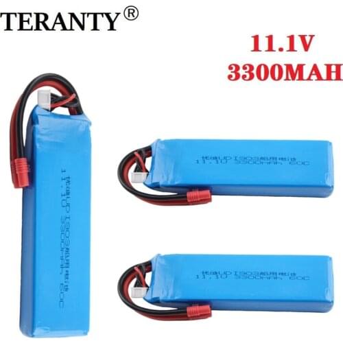 Original 11.1V 3300mAh 60C lipo battery for large capacity 3S rc boat battery for UDI 903/908 brushless speedboat model aircraft