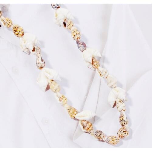 European and American hand-woven shell necklace with vintage new accessories sea style natural conch personlized women necklace