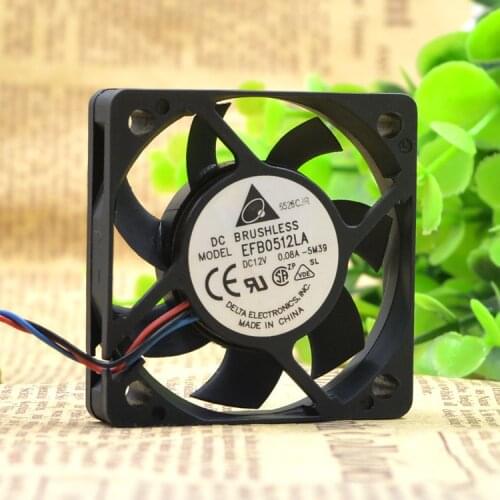 For delta EFB0512LA 5010 DC 12V 0.08A tach slim 5cm ultra-thin axial cooling fan