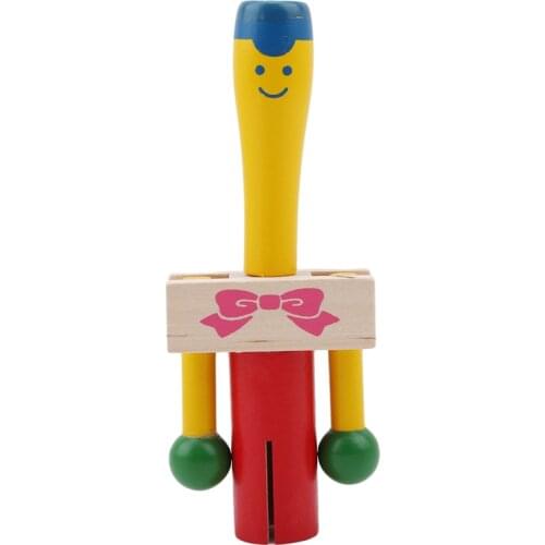 1Pc Funny Toys Musical Instrument for Kids Colorful Wooden Early Learning Educational Musical Instrument Lovely Baby Hand Bells