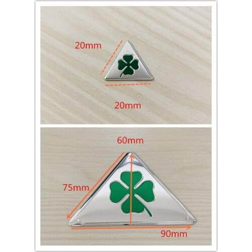 2pcs 90mm Alfa Romeo quatrefoil green delta Car Side Fender Emblem Badge Sticker Giulietta Giulia Spider GT for 147 156 166 159