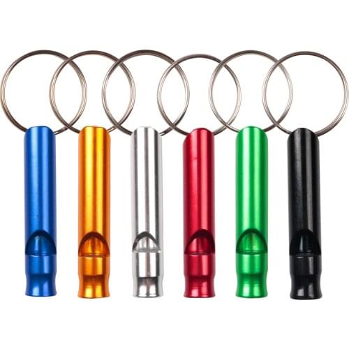1pcs Camping Hiking Survival Whistle Small Size Aluminum Emergency Outdoor For Camping Hiking