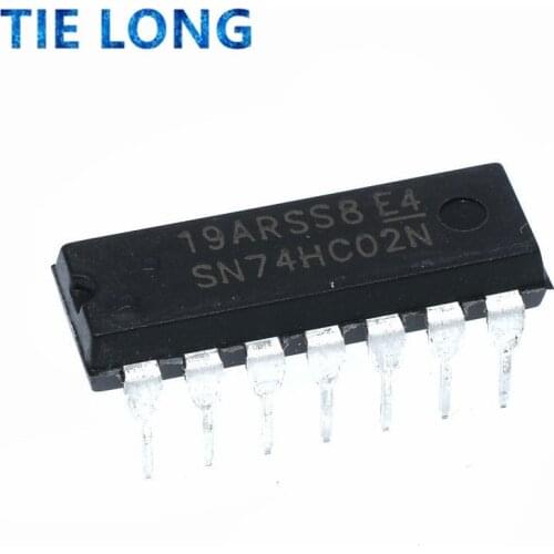 10PCS 74HC02N DIP14 74HC02 DIP SN74HC02N DIP-14 new and original IC