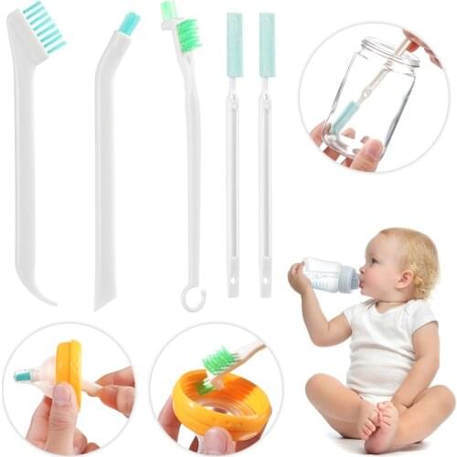 2/3PCS Portable Gap Clean Narrow Brush Kitchen Wash Cup Baby Milk Bottle Nipple Brush Multiple Use Household Cleaning Tools