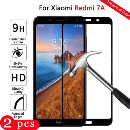 2Pcs cover for xiaomi redmi note 9s 8 8t 7 6 pro tempered glass redmi 8A 7A 6A phone screen protector protective film smartphone
