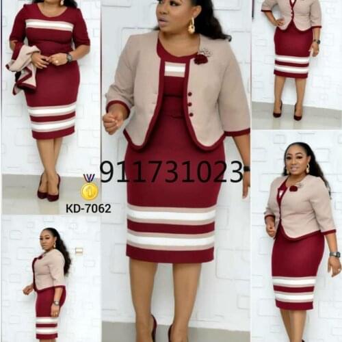 5XL 6XL Plus Size African Dress For Women 4XL 2 Piece Set Jacket Tops And Dress 2021 New Arrival Elegant Design Office Lady Suit
