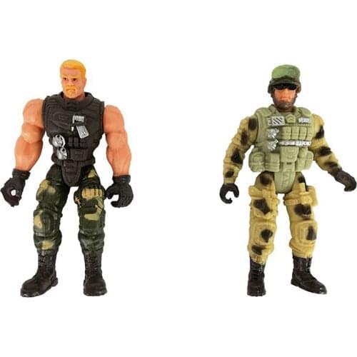 6pc/set Military Soldier Warrior with Gun Figure Boys Gifts Collectible