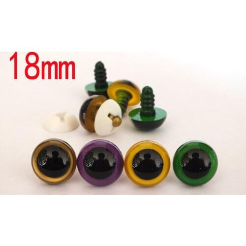 Handmade Accessories ---18mm mixed color 40pcs safety toy eyes with white washer