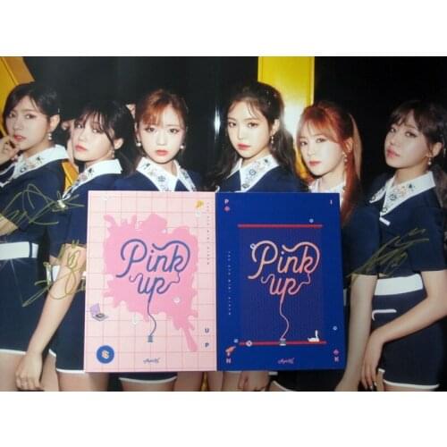 APINK autographed 2017 mini 6th album Pink UP CD korean +signed poster 072017