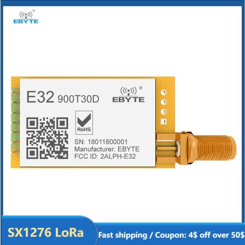 SX1276 LoRa Wireless Module 100mW E32-900T30D 868/915MHz Support Air-Wake up DIP Long Range Wireless Module Date Transceiver