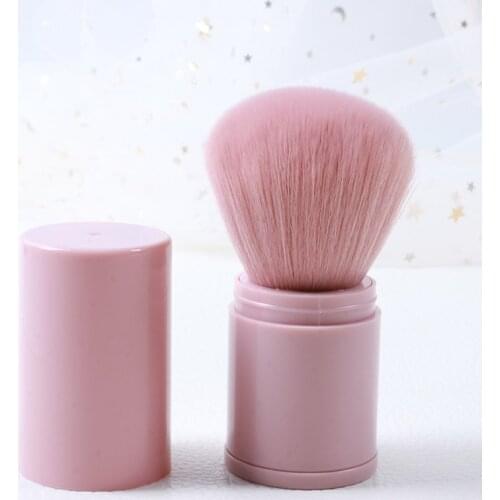 Large Retractable Loose Paint Brush Dual-purpose Loose Powder Blush Brush Makeup Quickly and Naturally, Portable Beauty Brush