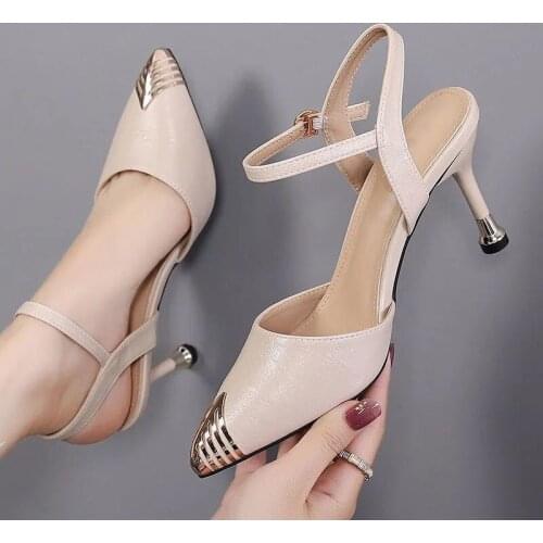 MGHY 34-41 size ,5cm 7cm heel,High-heeled sandals, new stiletto pointed ladies fashion sexy shoes, high-end shoes 251