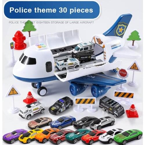 Childrens toy aircraft oversized music track inertia toy car plane passenger model large storage space plain For Kids Gift