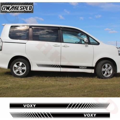For-Toyota Voxy Sport Stripes Car Styling Door Side Skirt Sticker Auto Body Decor Stickers Vinyl Decals Exterior Accessories