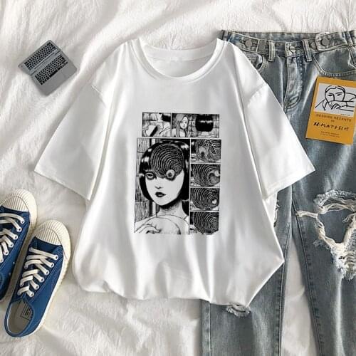 Japan Suehiro Maruo Demon Horror Personality Spoof punk Tops Ulzzang Harajuku Streetwear Loose Casual Chic vintage Women T-Shirt