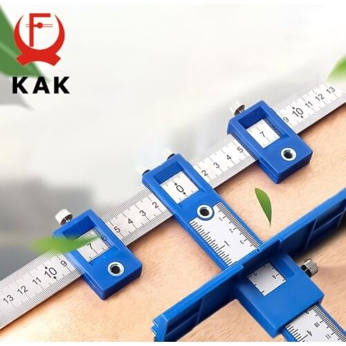 KAK Detachable Hole Punch Locator Drill Guide Adjustable Woodworking Tools Cabinet Hardware Jig Tool Drawer Handle Locator