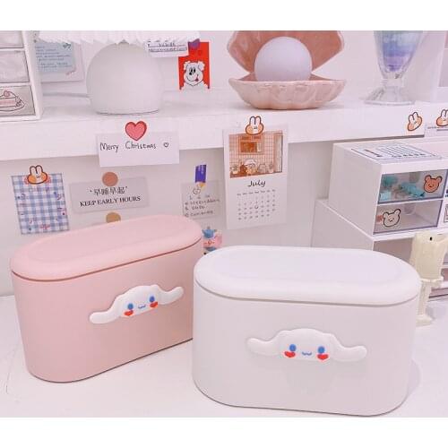 Cartoon Waste Bin Desktop Garbage Trash Can Plastic Home Office Table Trash Can Dustbin Basket Household Sundries Barrel Box