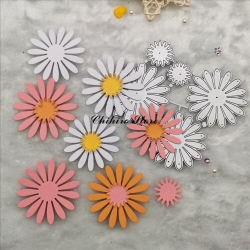 Petal Daisy flower Metal Cutting Dies New for Scrapbooking DIY Album Embossing Folder Paper Card Maker Template Stencils