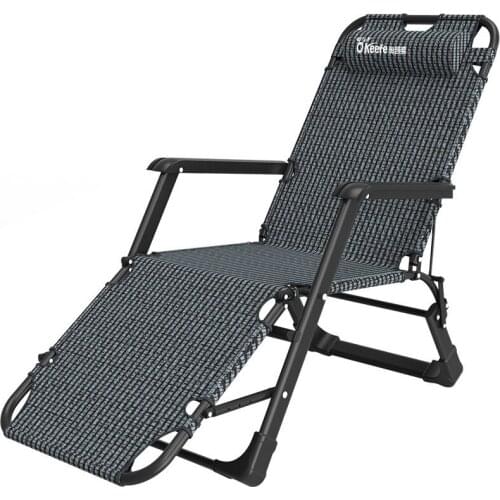 Multifunctional Folding Bed Recliner Lunch Break Bed Chair Office Lazy Back Beach Chair Portable Camping Bed