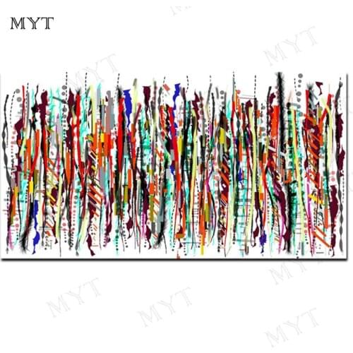 MYT Modern Abstract Art Colorful Oil Painting Wall Picture Painting Canvas Art Wall Decoration For Home Living Room