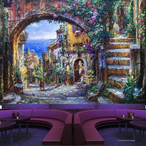 Custom size new wallpaper mural large style architectural scene photo European oil painting living room bedroom dining room